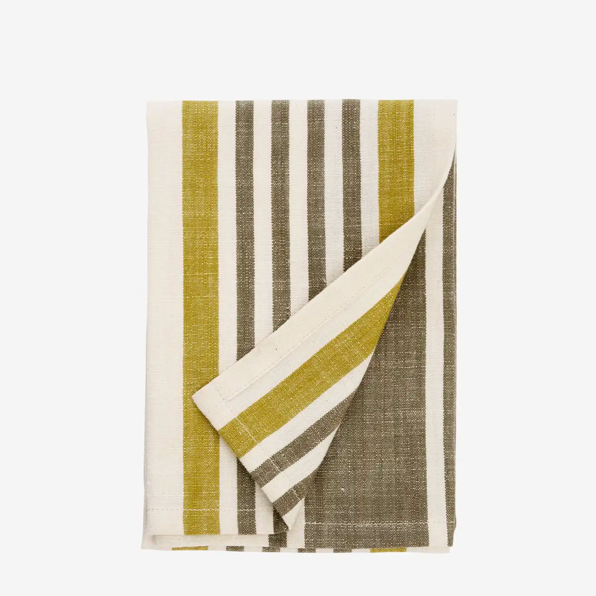Striped Kitchen Towel - Off White/ Khaki