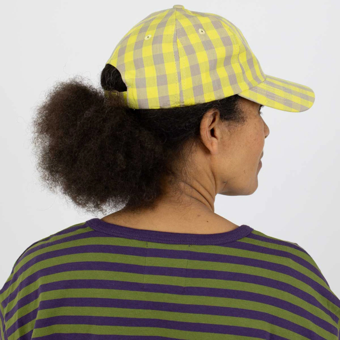Ruta Cap - Yellow & Beige Check