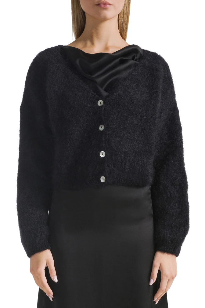Cornelia Cropped Cardigan - Black