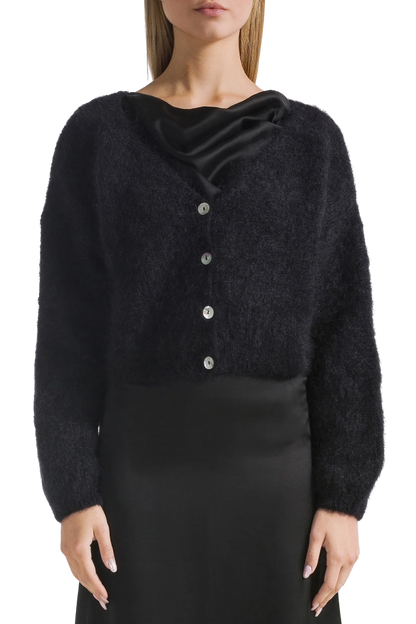 Cornelia Cropped Cardigan - Black