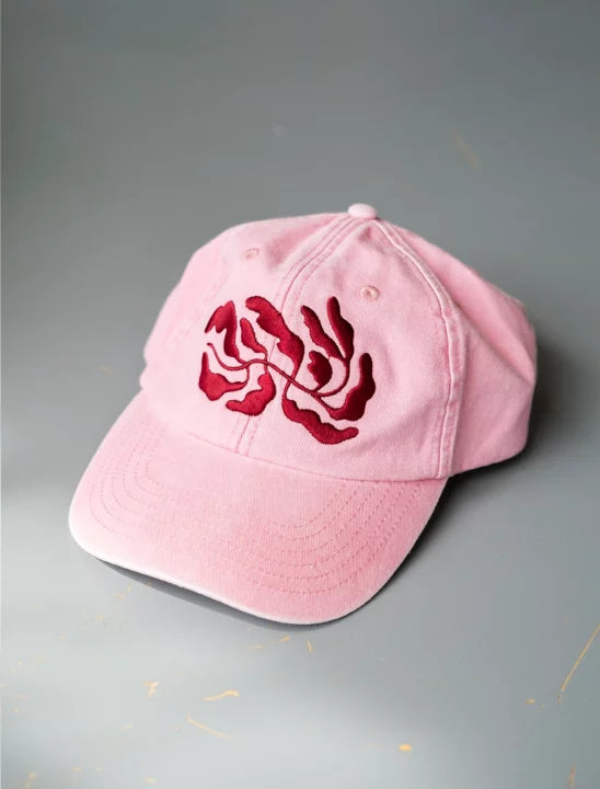 Leaves Cap - Washed Vintage Pink