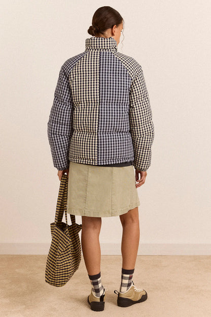 Reversible Opal Puffer - Mixed Gingham
