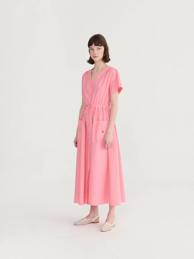 V - Neck Shirt Dress