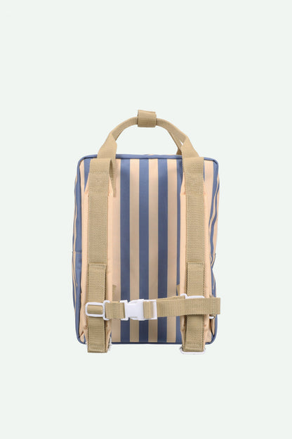 Backpack Medium Envelope - Stripes Whale Blue & Sandy