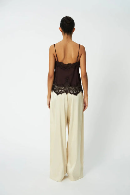 Underlayer Lace Top - Dark Brown