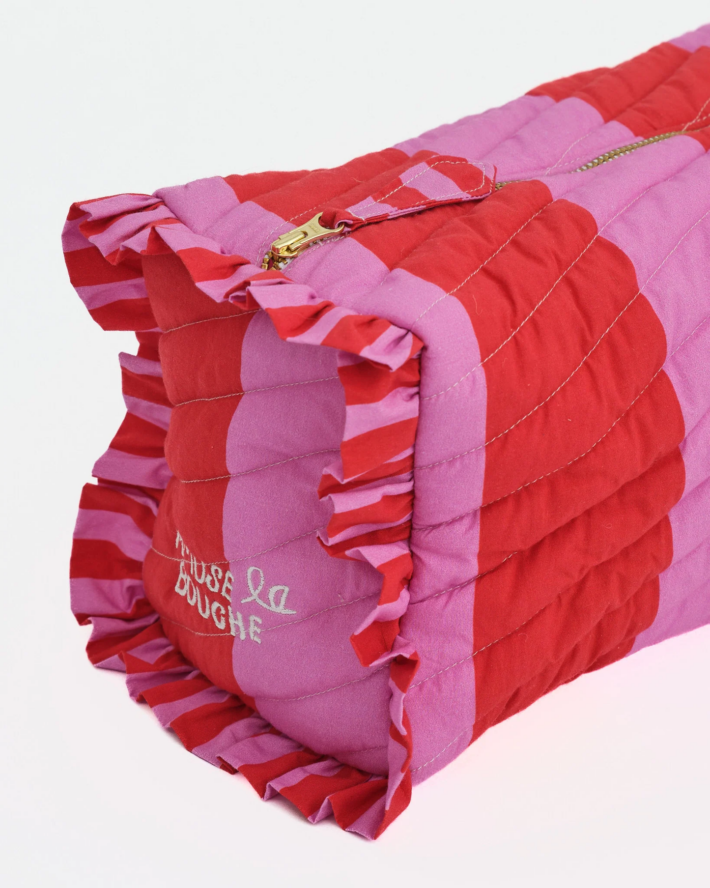 Fuchsia Stripe Make Up Bag