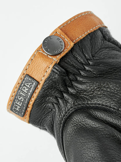 Deerskin Wool Gloves - Charcoal & Black