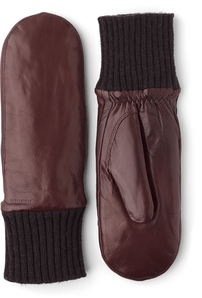 Tina Leather Mitten - Chestnut