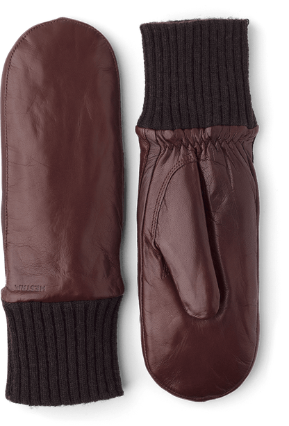 Tina Leather Mitten - Chestnut