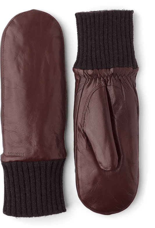 Tina Leather Mitten - Chestnut