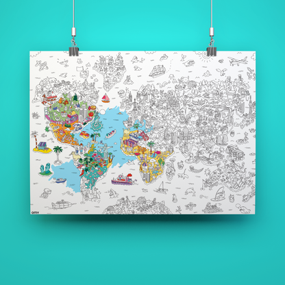 Giant Colouring Poster - Atlas