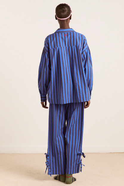 Floki Pj Set - Chocolate & Blue Stripe