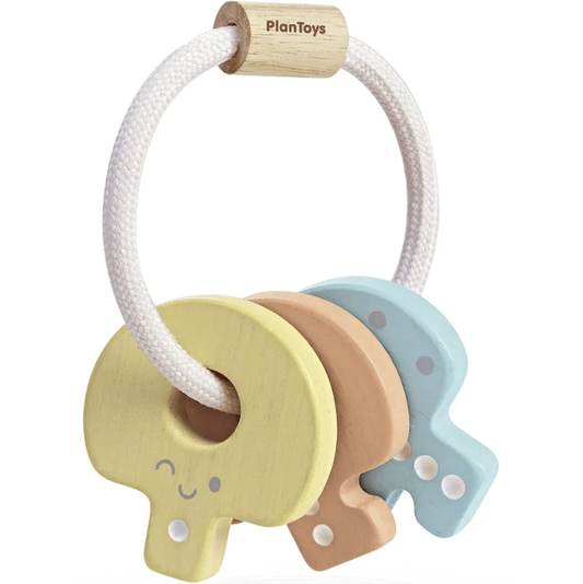 Baby Key Rattle Pastel Wooden Toy PlanToys