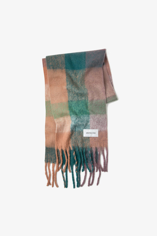 The Reykjavik Scarf - 100% Recycled - Purple Check - AW25