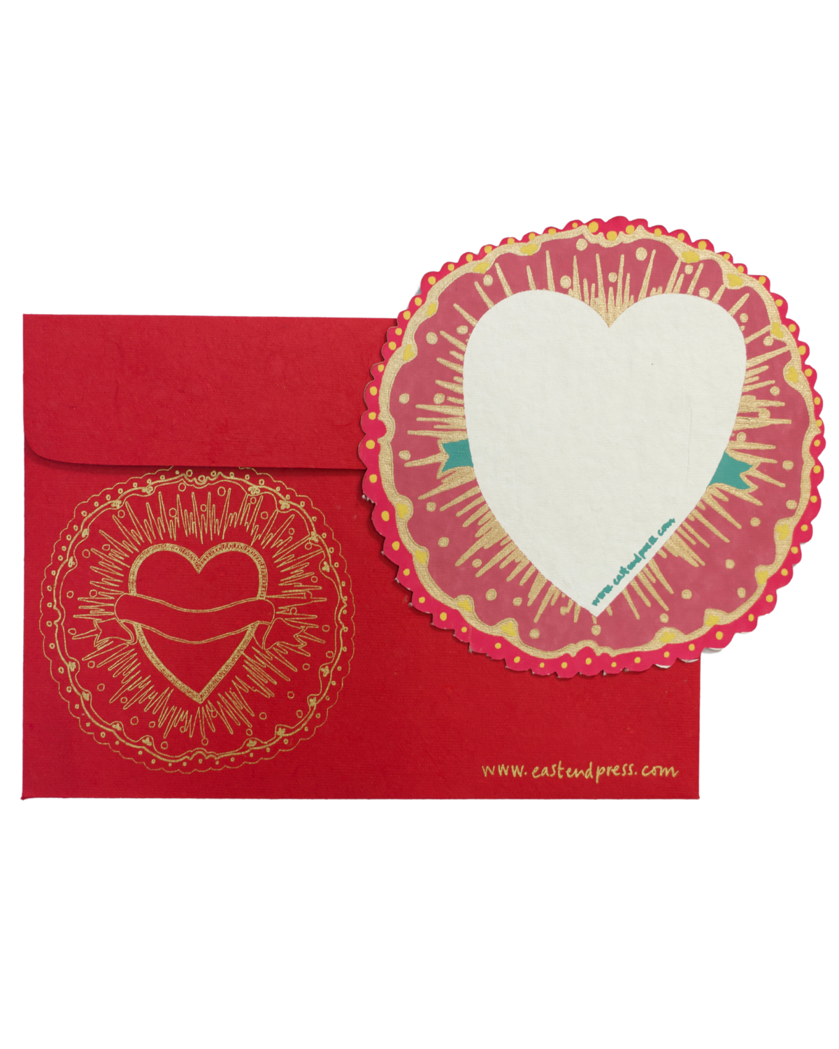 UK/EU: Ribbon Heart Greeting Card: C6
