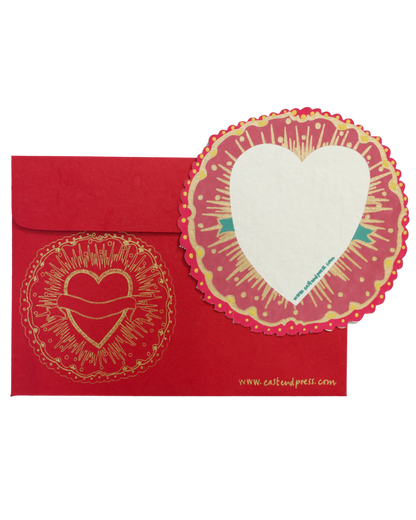 UK/EU: Ribbon Heart Greeting Card: C6