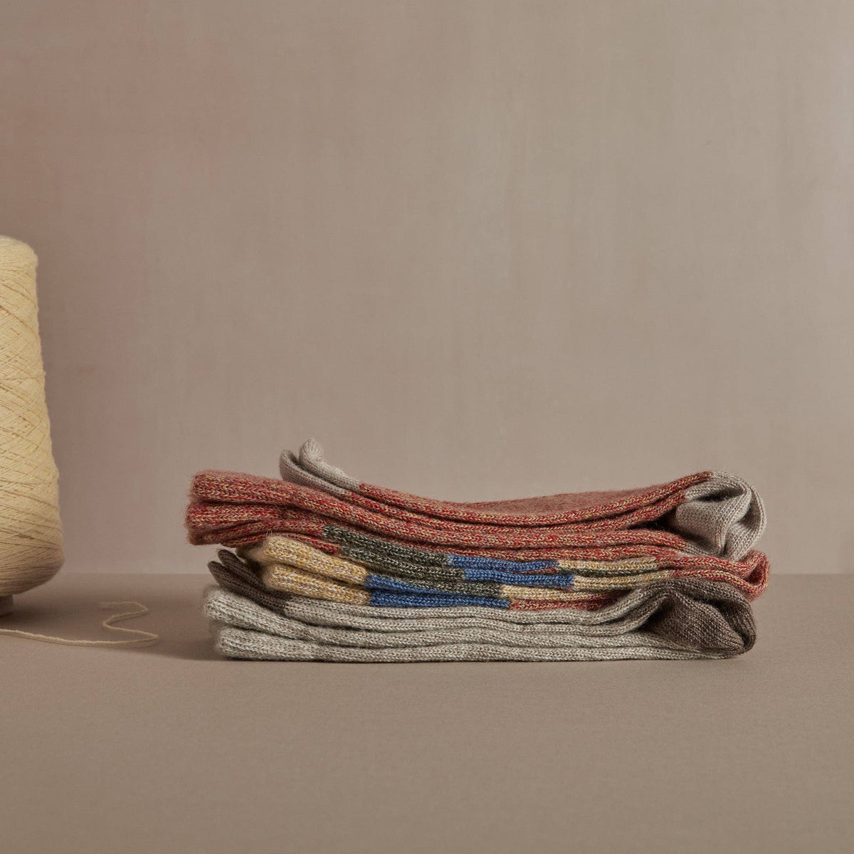 Fine Merino Wool Socks | Colour Patchwork: UK 8-11