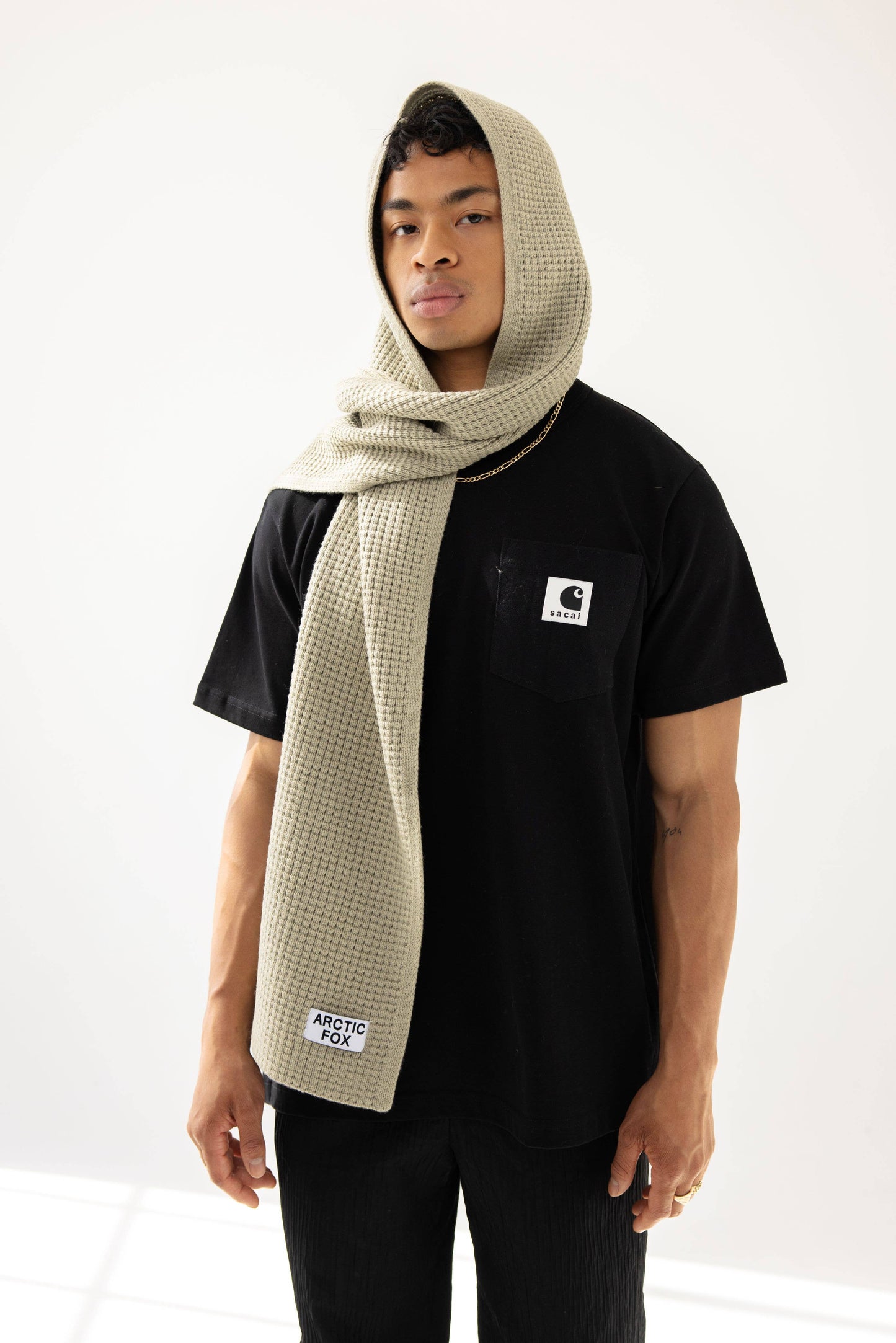 The Recycled Bottle Hooded Scarf - Arctic Grey