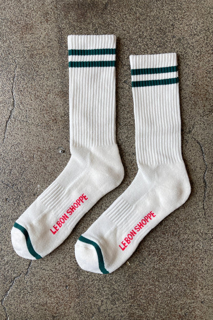 Boyfriend Socks  Extended - Parchment