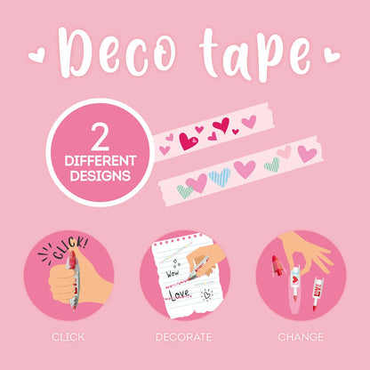 Decorative Tape Pen: Hearts