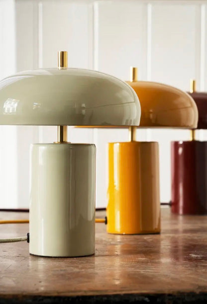 Enamel Table Lamp - Sage Green