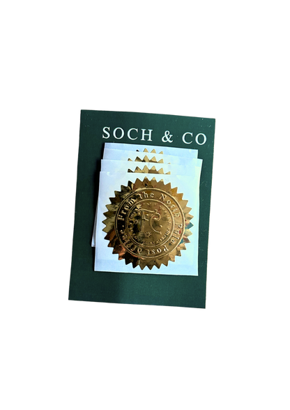 Father Christmas sticker seals - Pack of 5