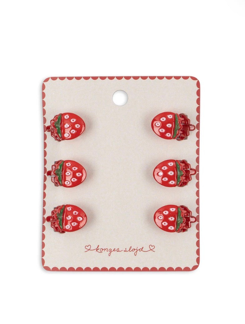 6 Pack Fraise Hair Claws