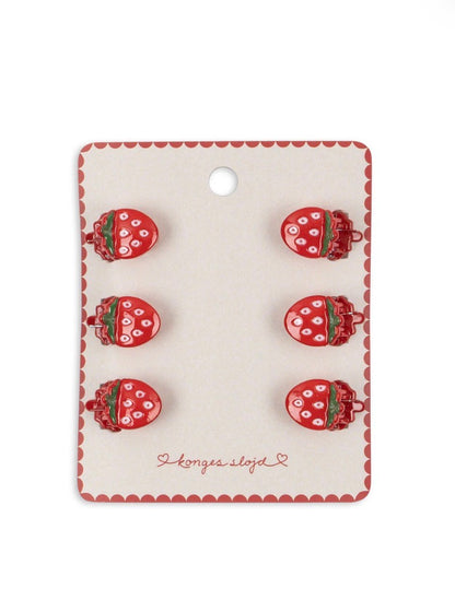6 Pack Fraise Hair Claws