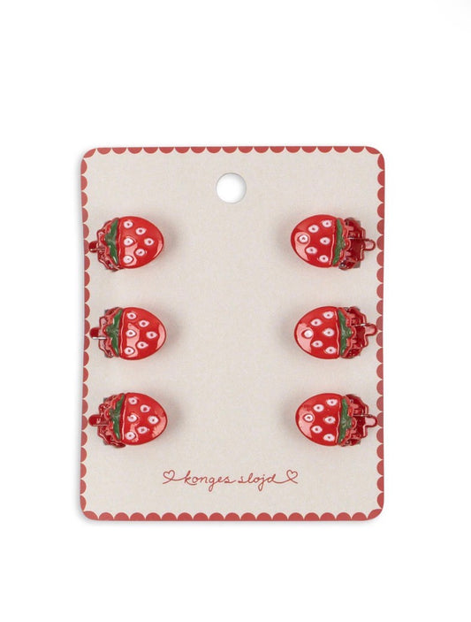 6 Pack Fraise Hair Claws