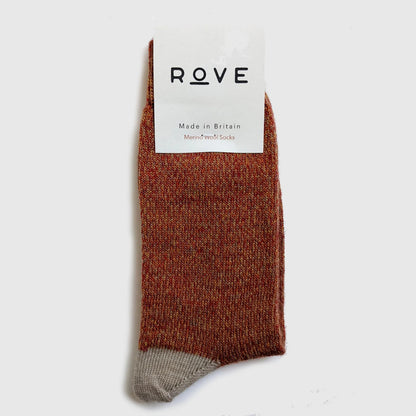 Fine Merino Wool Socks - Fire Red