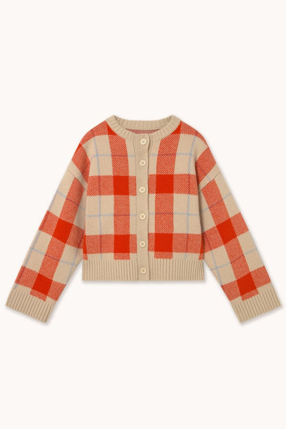 Checked Cardigan