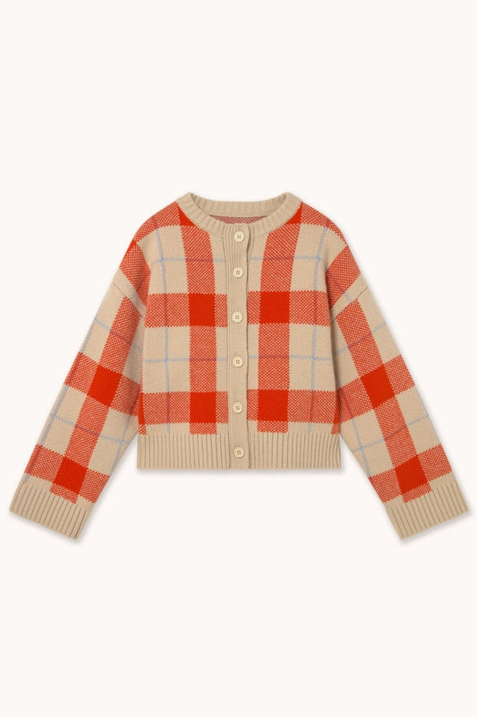 Checked Cardigan