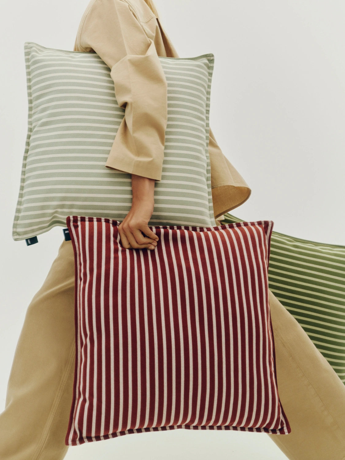 Terrazza Cushion 50x50 - Terracotta Bold Stripe
