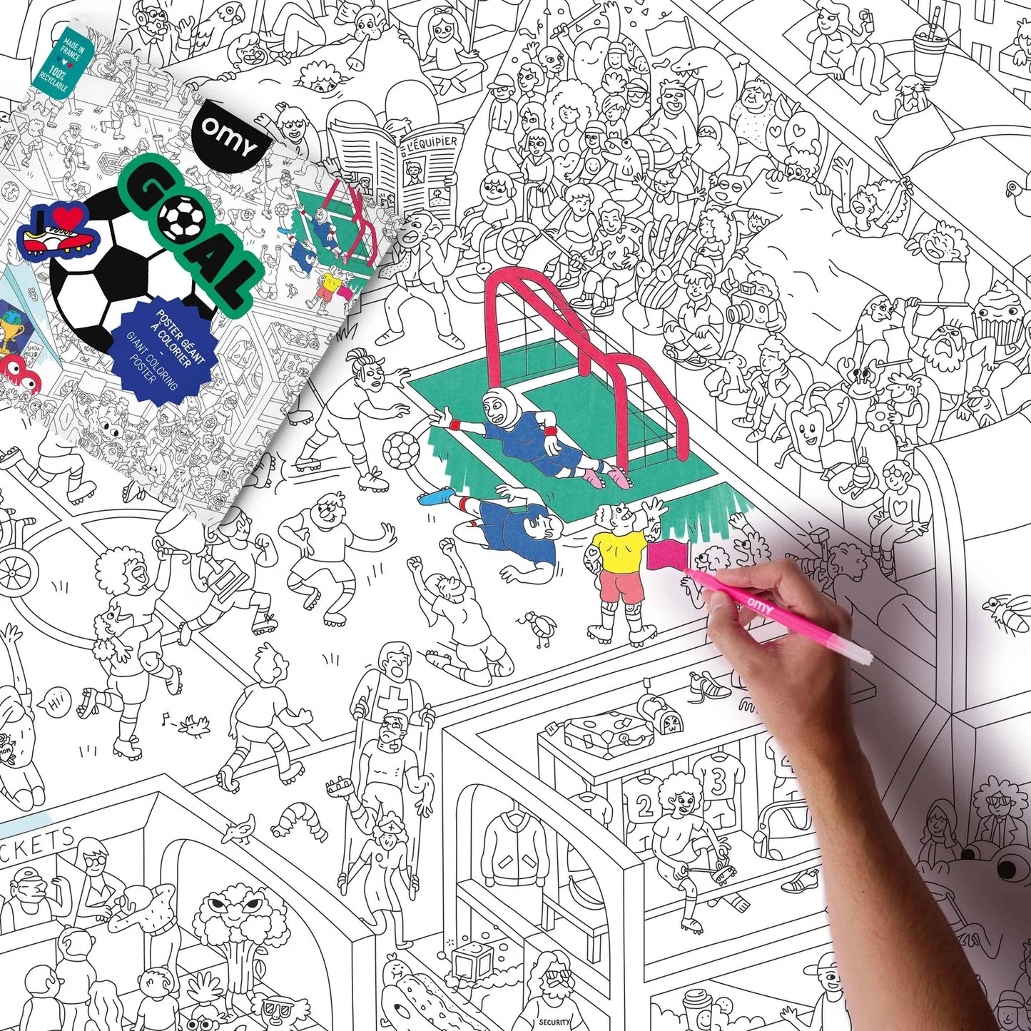 Giant Colouring Poster: Goal