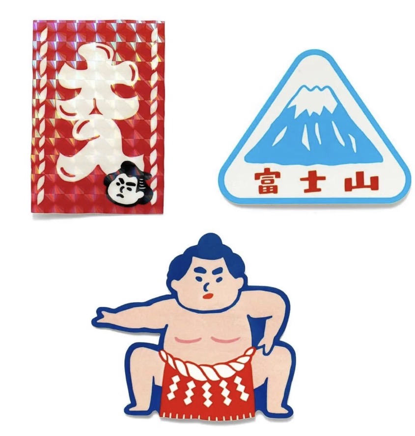 New Retro Stickers - Japanese Motifs Sumo