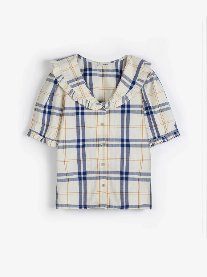 Fun Tartan Collar Shirt