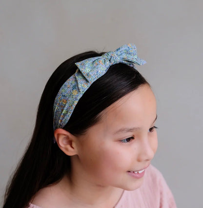 Spring Floral Edie Alice Band - Blue