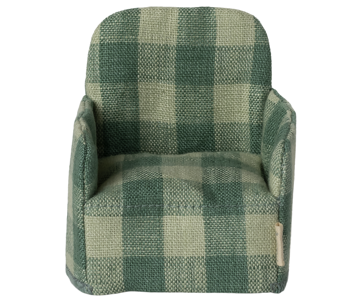 Folding Chair - Mouse Green Check