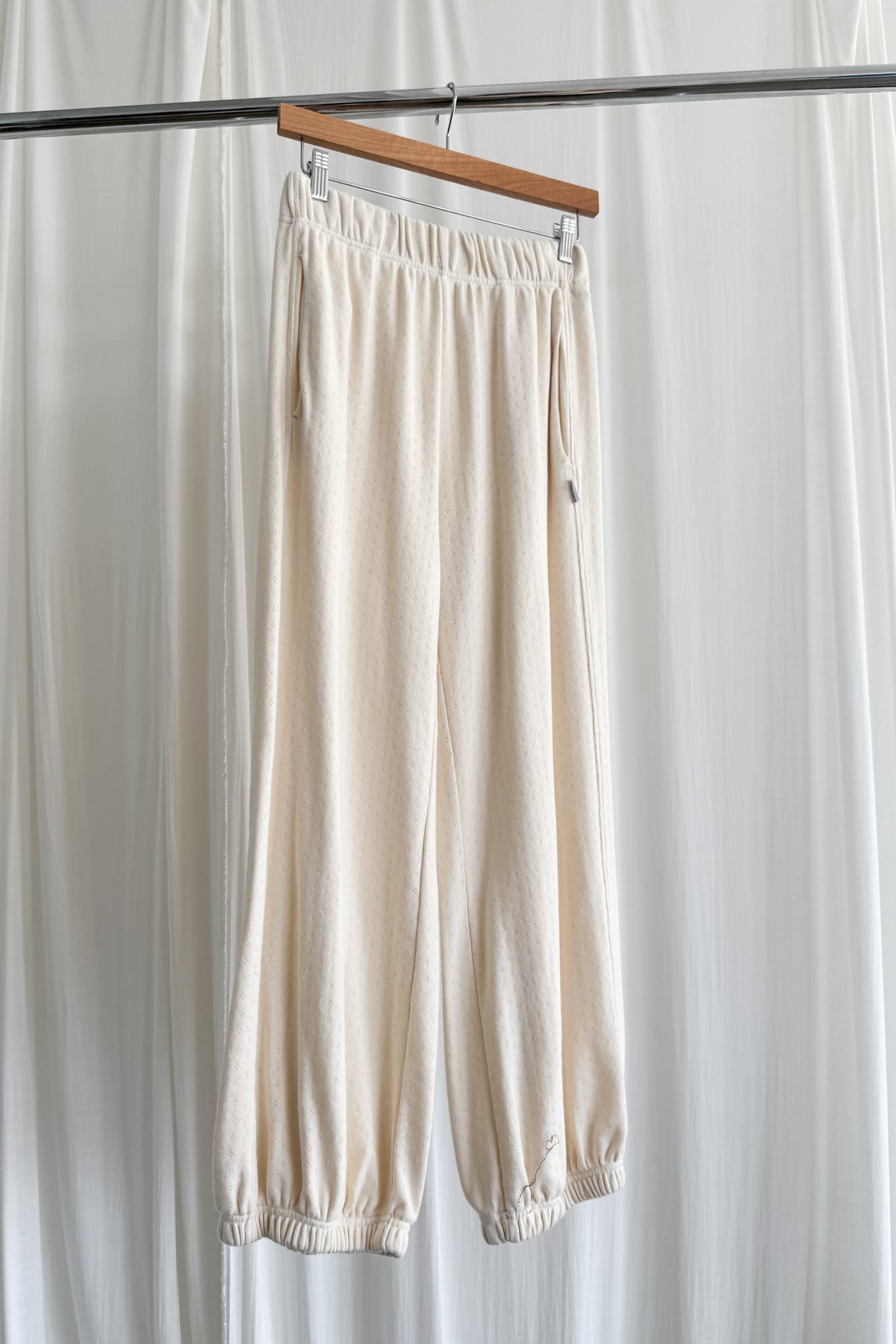 Pointelle Balloon Pants- Natural