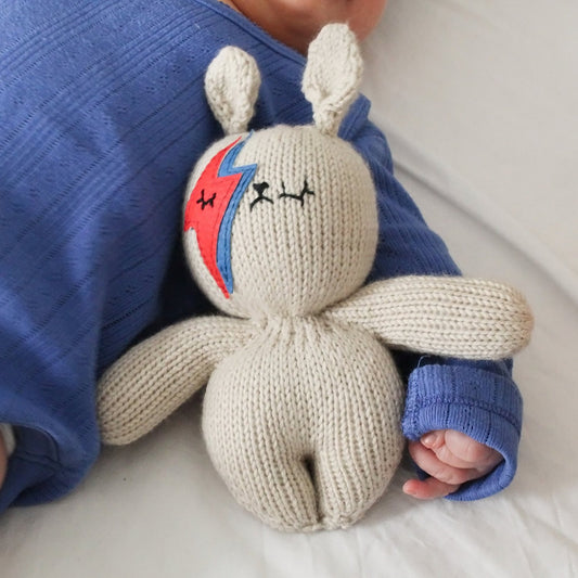 Handmade Bowie Bunny Rattle