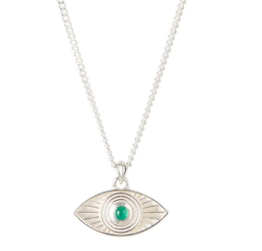 Rays of Light Pendant Silver - green