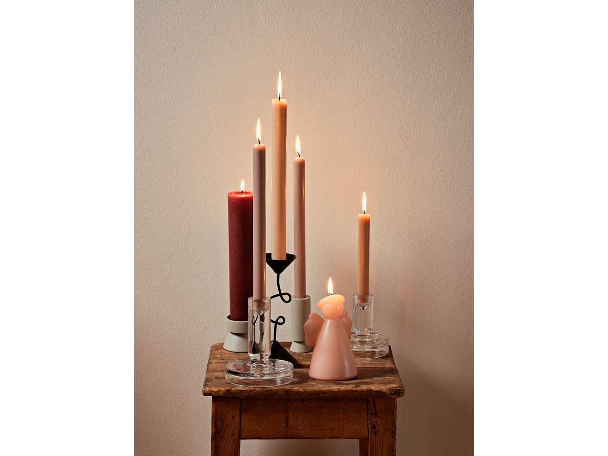 Angel Sculptured Candle - Dusty Pink Rose