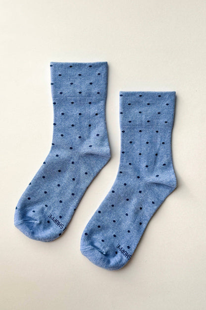 Patterned Sneaker Socks Polka Dot - Blue/Navy