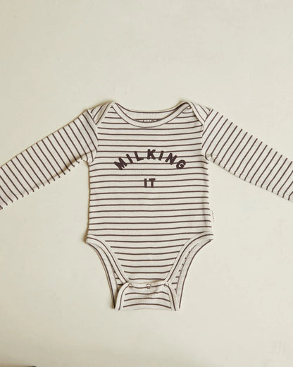 Milking it Coco Stripe Bodysuit