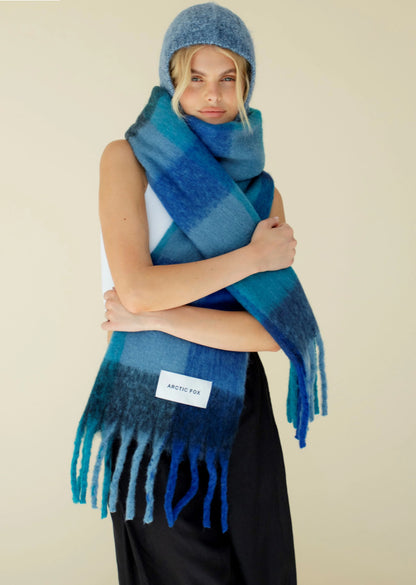 The Reykjavik Scarf - Blue Check