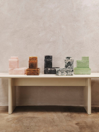 Mist box - Emerald off white