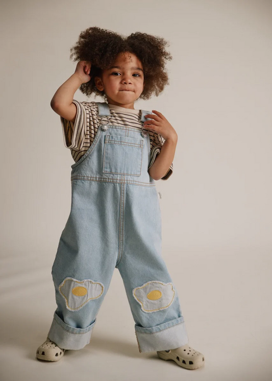 Blythe Egg Patch Denim Dungarees