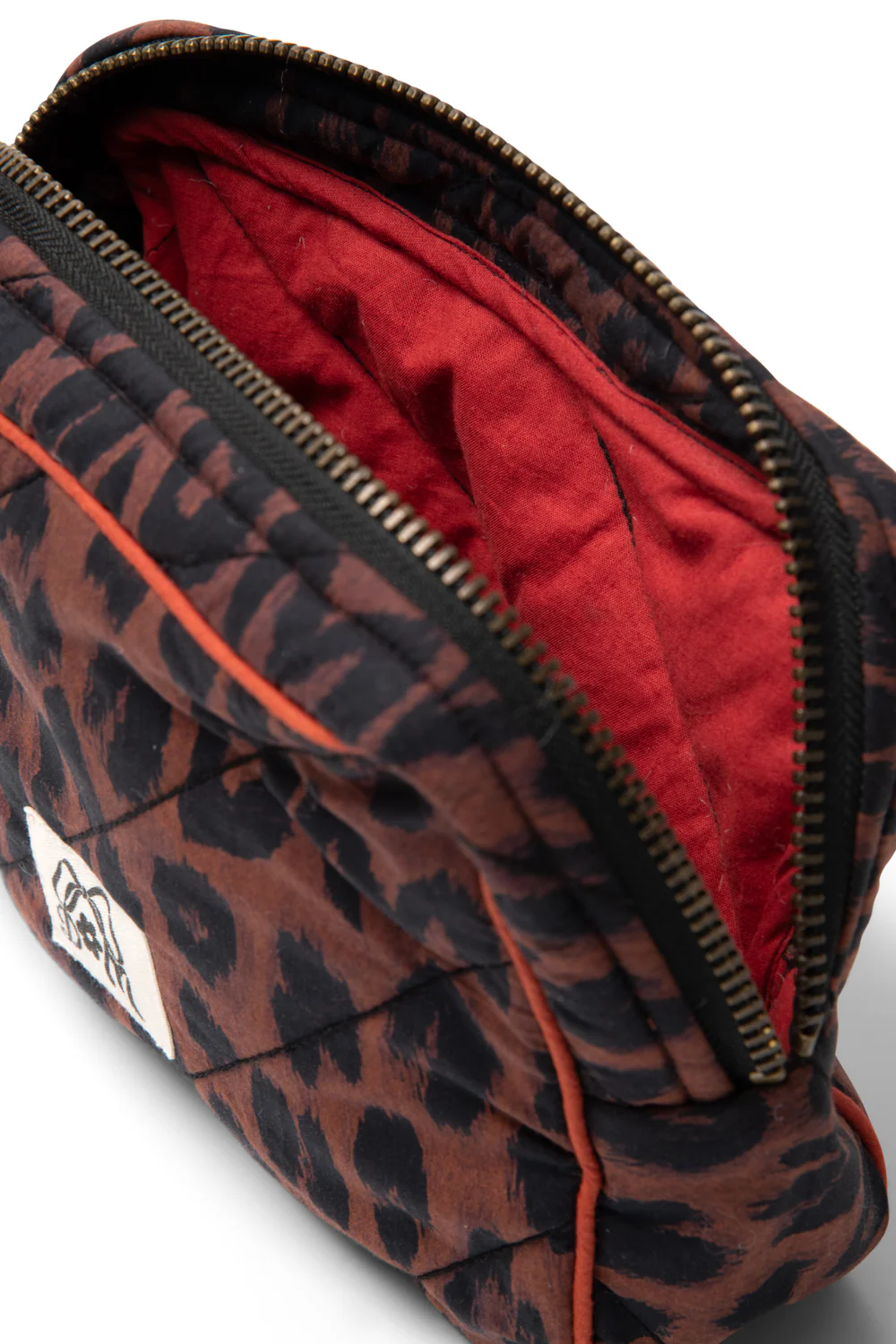 Quilted Make Up Bag - Dark Leopard