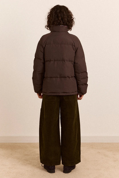 Reversible Opal Puffer - Plum Check