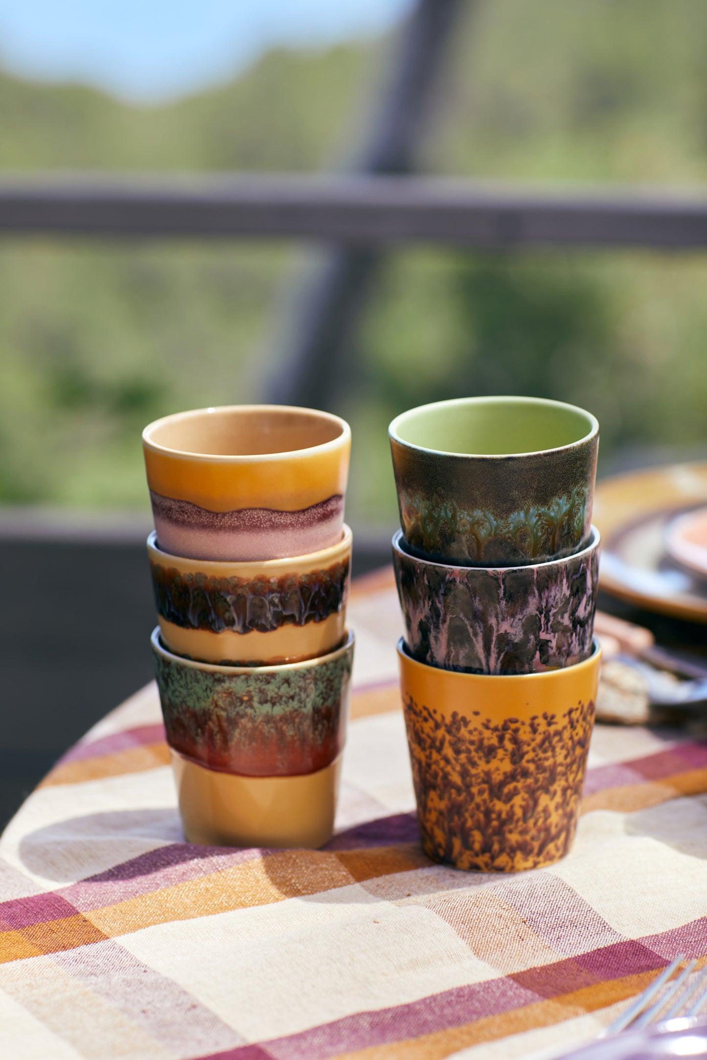 70s Ceramics Coffee Mugs - Valley Set Of 6